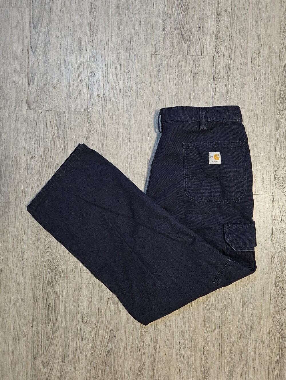 Carhartt 38x30 Dark Navy FR Utility Work Pants With Button Pockets